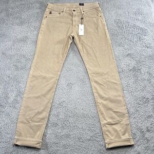 Adriano Goldschmied Pants Mens 32x35 Beige The Tellis Modern Slim Chino Tapered